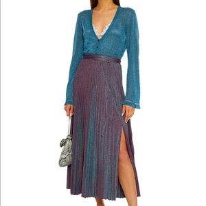 M MISSONI
Pleated iridescent crochet-knit midi skirt